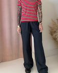 AMELIA STRIPE T-SHIRT-RED