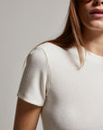 REMI RIBBED TEE WHITE