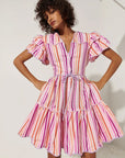 BABA VOYAGER DRESS-PINK STRIPE