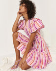 BABA VOYAGER DRESS-PINK STRIPE