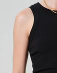 ISABEL RIB TANK-BLACK