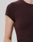 NELLO T-SHIRT-HEATHERED MAHOGANY