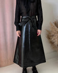 FAUX LEATHER SKIRT