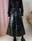 FAUX LEATHER SKIRT