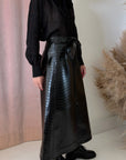 FAUX LEATHER SKIRT