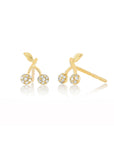 MINI CHERRY STUD-YELLOW GOLD
