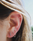 BAGUETTE CHAIN EARRING
