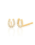 HORSESHOE STUD-YELLOW GOLD