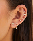 BOLT STUD-WHITE GOLD