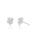 MINI CLOVER STUD-WHITE GOLD