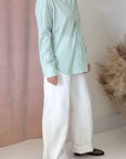 EILEEN BLOUSE-GREEN STRIPE