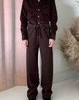 LONG CATHERINE SWEATPANT-COCOA