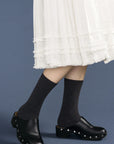 ITALIA CASHMERE CREW-CHARCOAL