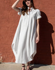 STRIPE BIAS SHIRTDRESS
