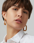 MEGA U-LINK EARRINGS-GOLD