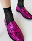 NET LAMINATED SOCK-BLACK