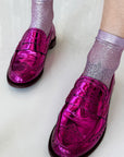 NET LAMINATED SOCK-LILAC