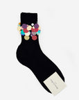 ONE RIBBED CARNIVAL SOCK-BLACK