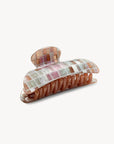 MIDI CLAW CLIP-BROWN SHELL CHECK