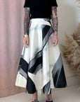 ABSTRACT FULL SKIRT-GREY