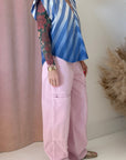 OMBRE STRIPE V-NECK