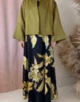 COWL NECK SILK DRESS