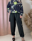 FLORAL SIDE TIE SHIRT