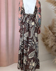 RETRO LEAF SLEEVELESS DRESS