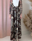 RETRO LEAF SLEEVELESS DRESS