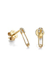 SAFETY PIN STUDS-YELLOW GOLD