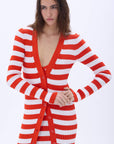 LONG STRIPE CARDIGAN