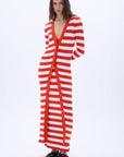 LONG STRIPE CARDIGAN