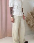 CORSET TOP-WHITE SAND