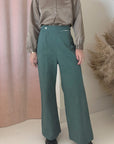 TWILL HEM PANT-GREEN