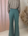 TWILL HEM PANT-GREEN