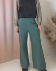 TWILL HEM PANT-GREEN