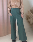 TWILL HEM PANT-GREEN