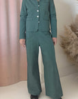 TWILL HEM PANT-GREEN
