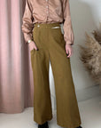TWILL HEM PANT-TOBACCO