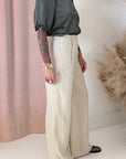 LINEN HEM PANT-CREAM