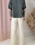 SWEET BLOUSE-GUNMETAL