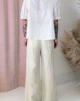 VOILE SWEET BLOUSE-WHITE SAND