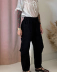 TRAVIS PANT-BLACK TWILL