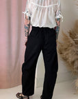 TRAVIS PANT-BLACK TWILL