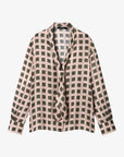 V-NECK TIE BLOUSE