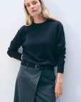CASHMERE CREWNECK-NAVY