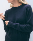 CASHMERE CREWNECK-NAVY