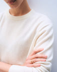 CASHMERE CREWNECK-SOFT WHITE