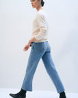 CASHMERE CREWNECK-SOFT WHITE