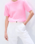 FEATHERWEIGHT CASHMERE TEE-PINK